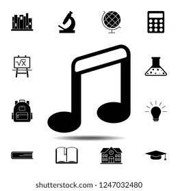 Music note icon. Simple glyph vector element of education set icons for UI and UX, website or mobile application