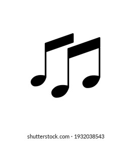 Music note icon. simple illustration. Editable stroke. Design template vector