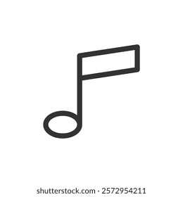 Music note icon Simple outline vector logo