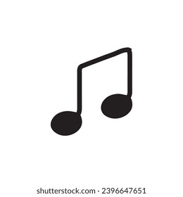 Symbol für Musik Einfaches Musiktagssymbol für Poster-Hintergrund. Design-Element für das Logo der Musikmarke. Noten-T-Shirt-Druck. Vektorgrafik für Aufkleber.
