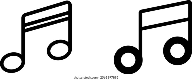 "Music Note Icon – Sound and Melody Concept Illustration"