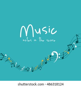 Music note icon. Sound melody and musical theme. Colorful design. Vector illustration