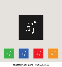 Music note icon, stock vector illustration, EPS10.