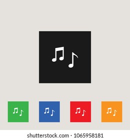 Music note icon, stock vector illustration, EPS10.
