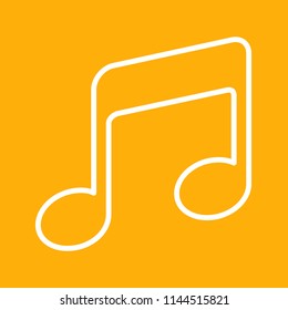 Music note icon, stock vector illustration, EPS10.