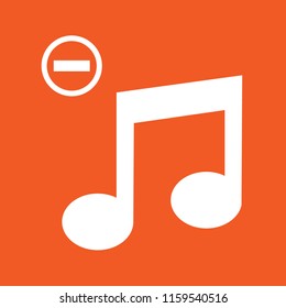 Music note icon, stock vector illustration, EPS10.