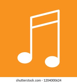 Music note icon, stock vector illustration, EPS10.