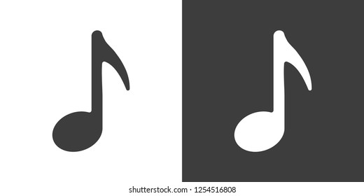 Music note icon stock vector illustration flat design