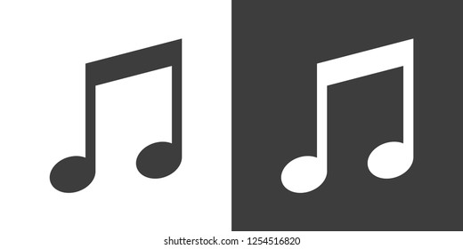 Music note icon stock vector illustration flat design