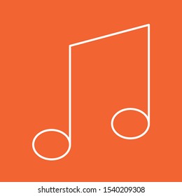 Music note icon, stock vector illustration, EPS10.