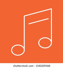 Music note icon, stock vector illustration, EPS10.