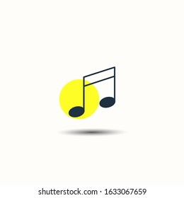 Music note icon stock vector linear illustration design