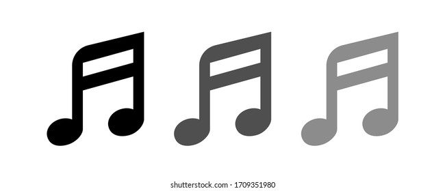 Music note icon stock vector illustration flat design.