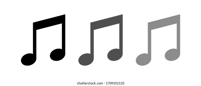 Music note icon stock vector illustration flat design.