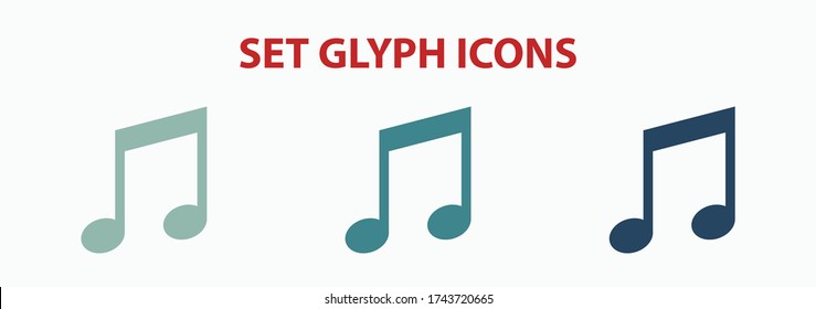 Noten Icon Stock Vektor Illustration flach Design.