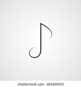 Music note icon stock vector illustration flat design