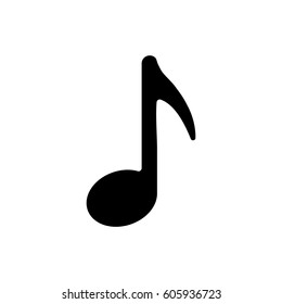 Music note icon stock vector illustration flat design