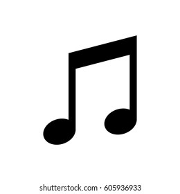 Music note icon stock vector illustration flat design