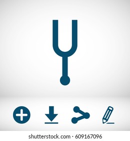 Music note icon stock vector illustration flat design