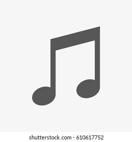 Music note icon stock vector illustration flat design