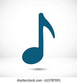 Music note icon stock vector illustration flat design