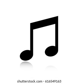 Music note icon stock vector illustration flat design