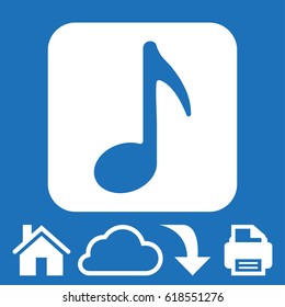 Music note icon stock vector illustration flat design