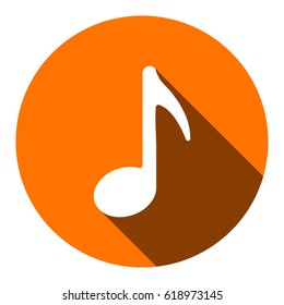 Music note icon stock vector illustration flat design