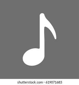 Music note icon stock vector illustration flat design