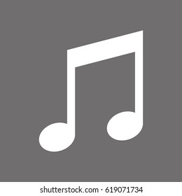 Music note icon stock vector illustration flat design
