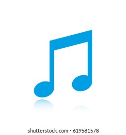 Music note icon stock vector illustration flat design