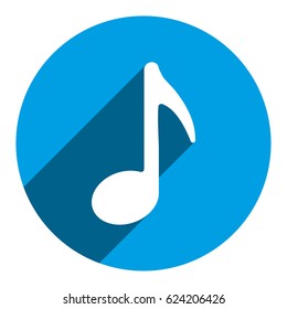 Music note icon stock vector illustration flat design