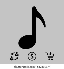 Music note icon stock vector illustration flat design