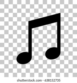 Music note icon stock vector illustration flat design