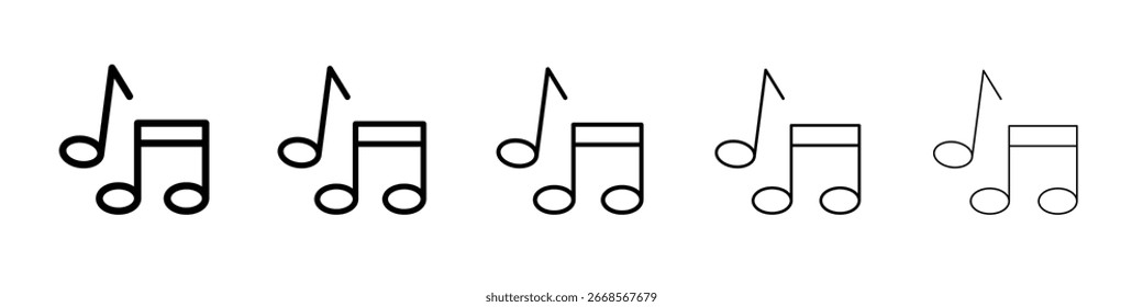 Music note icon Symbol concept for web design.simple line vector icon. logo illustration.