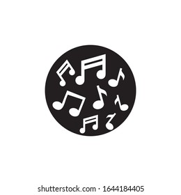Vorlage für die Design-Vektorillustration mit dem Symbol für Musik
