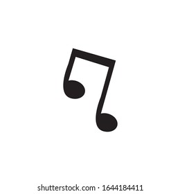 Símbolo de icono de nota musical logotipo diseño vectorial