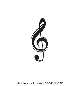 Music note icon symbol logo design vector template