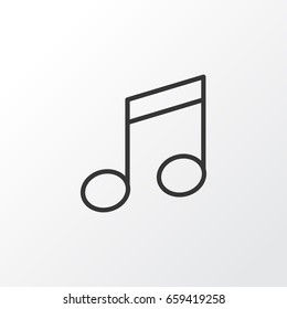 Music Note Icon Symbol. Premium Quality Isolated Crotchets Element In Trendy Style.