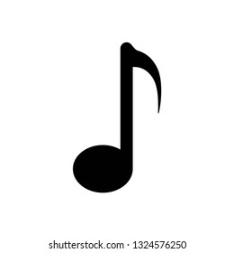 music note icon symbol vector. simple on white background