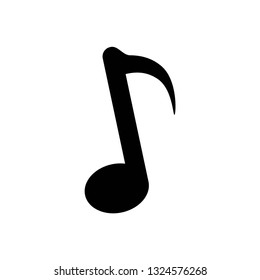 music note icon symbol vector. simple on white background