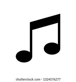 Music note icon symbol vector. on white background