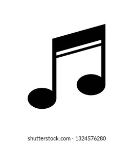 Music note icon symbol vector. on white background
