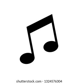 Music note icon symbol vector. on white background