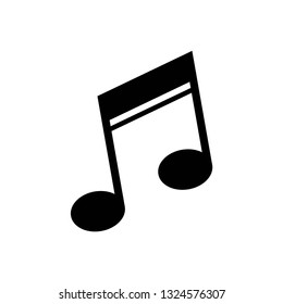 Music note icon symbol vector. on white background