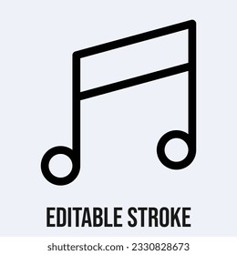 Music Note Icon Symbol. Music Icon Vector Illustration.
