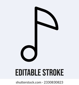 Music Note Icon Symbol. Music Icon Vector Illustration.