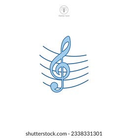 Music Note icon symbol vector illustration isolated on white background