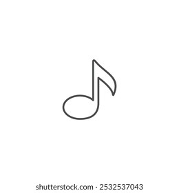 Ilustração vetorial do símbolo de ícone de nota de música