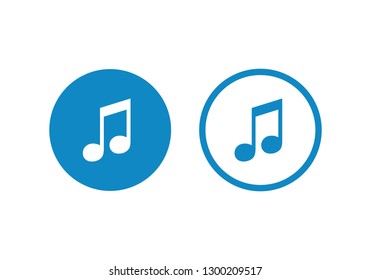 music note icon, symbols vector